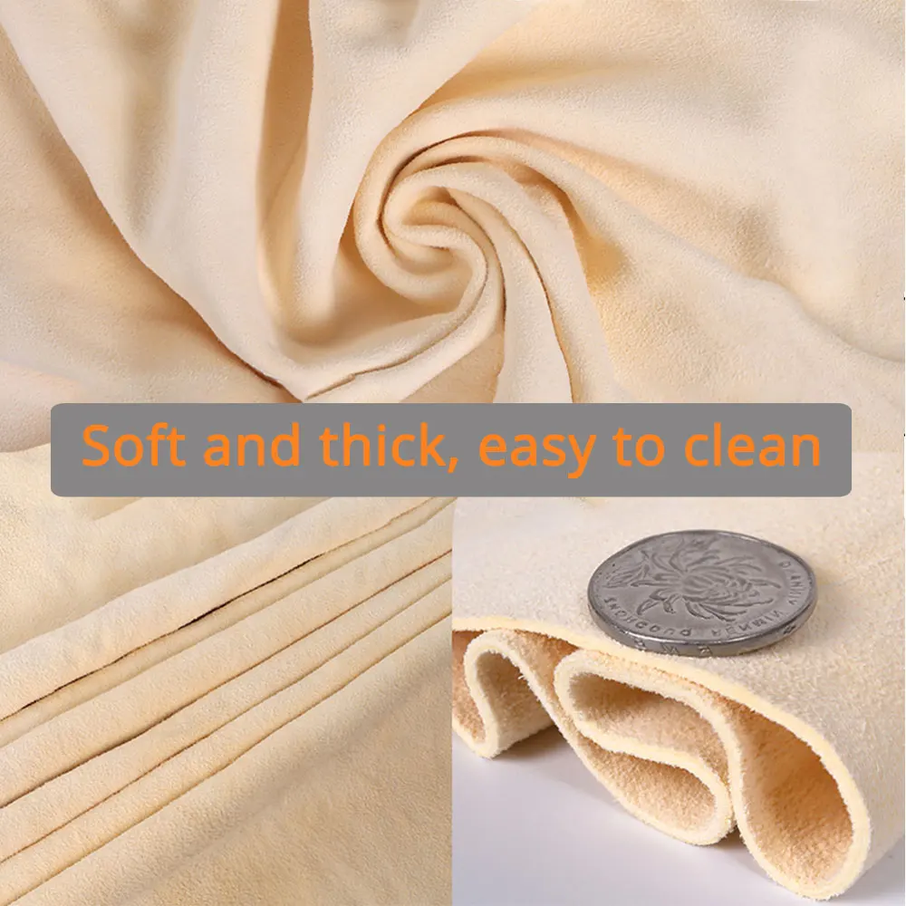 Natural Deerskin Leather Cleaning Towel 40x60CM Car Home Washing Care Quick Dry Super Absorbent Glass Drying Rags