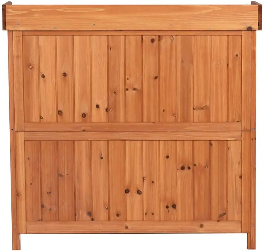 Outdoor Wooden Storage Cabinet with Potting Bench 5