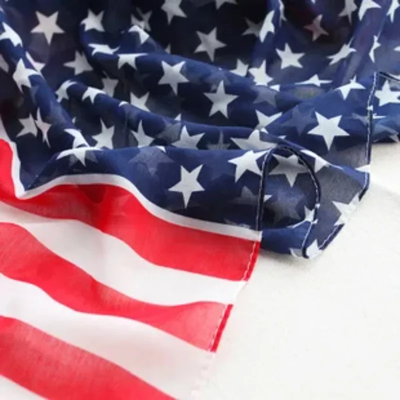 American flag pattern stars and stripes European and American lengthened chiffon scarfStars and Stripes Flag Sailor 2