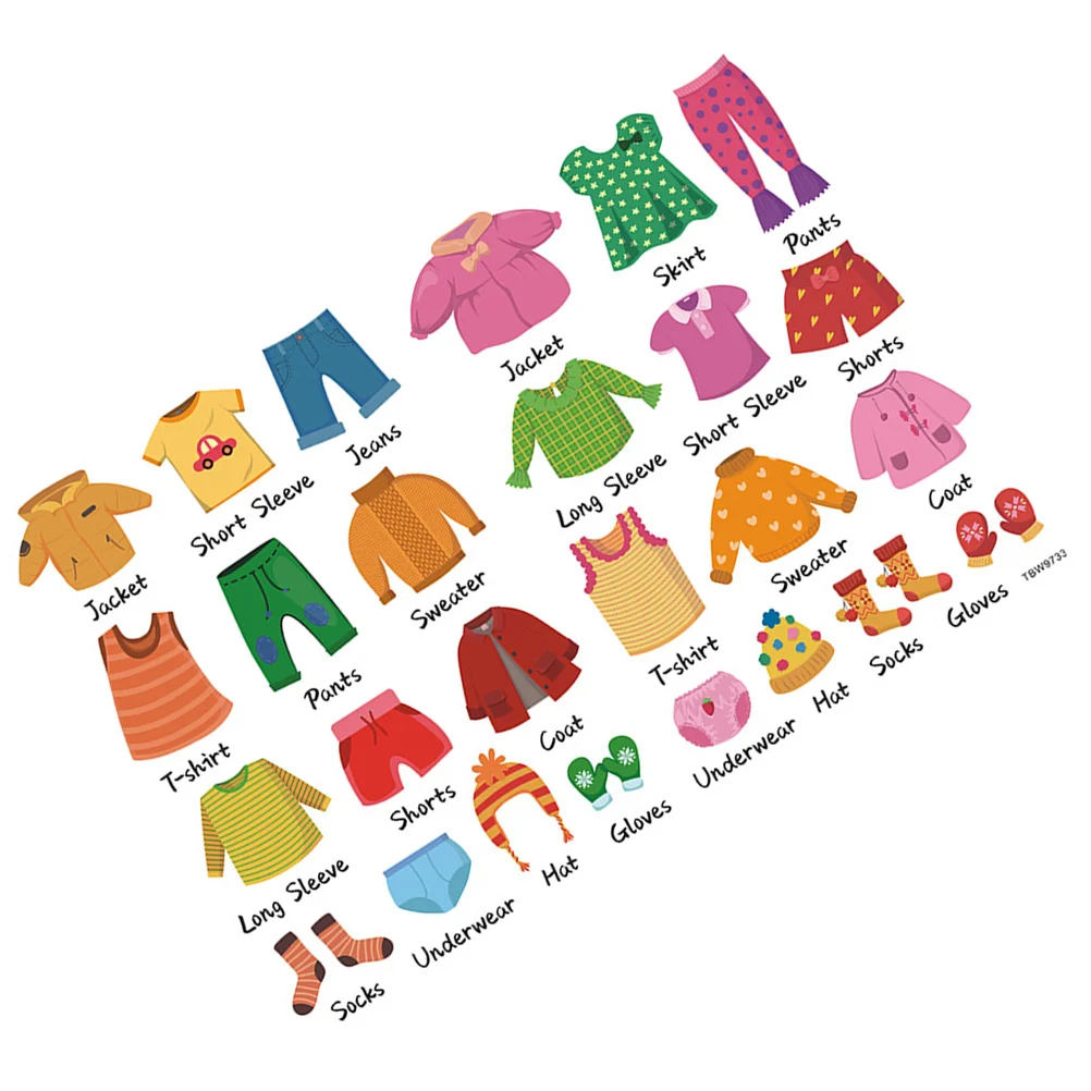 

Removable Sticker Decor Clothes Sticker Clothes Organization Label Nursery Decals for Boys Storage Box Stickers Clothes Labels