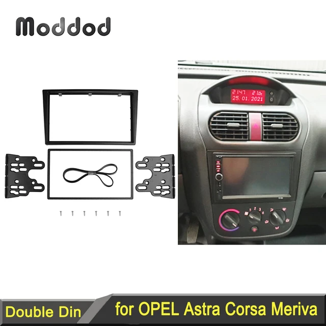 Fascia d'autoradio double 2 Din, cadre de kit de tableau de bord, panneau  stéréo, lunette pour Opel Corsa C, Agila, Astra G, ChlorVivaro, Vectra,  Tigra, Omega B - AliExpress