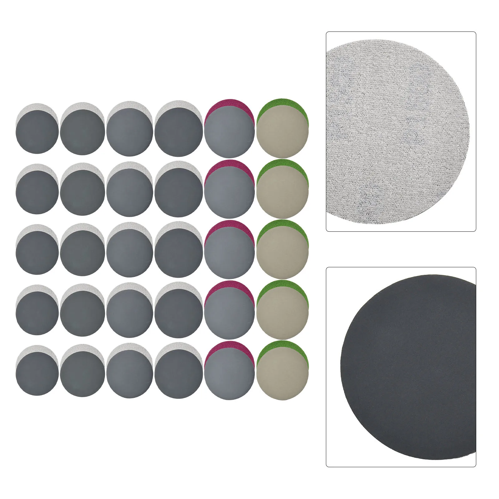 

Sanding Discs Sandpaper 3in 75mm 60pcs/set 800-3000 Grit Accessories Hook&Loop Sanding Discs Waterproof Durable