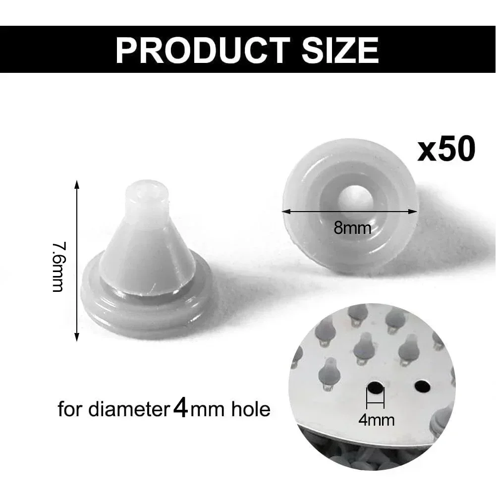 50pcs Shower Head Silicone Nozzles Replacement Parts Spray Silicone Universal Water Outlet Hole Sprayer Bathroom Accessories 3