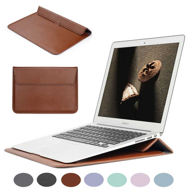 13.3-14 inch Laptop Stand Cover 13"-14" Surface Pro PU Leather Laptop Stand Sleeve Case Carry Bag For MacBook Air Pro Retina 1