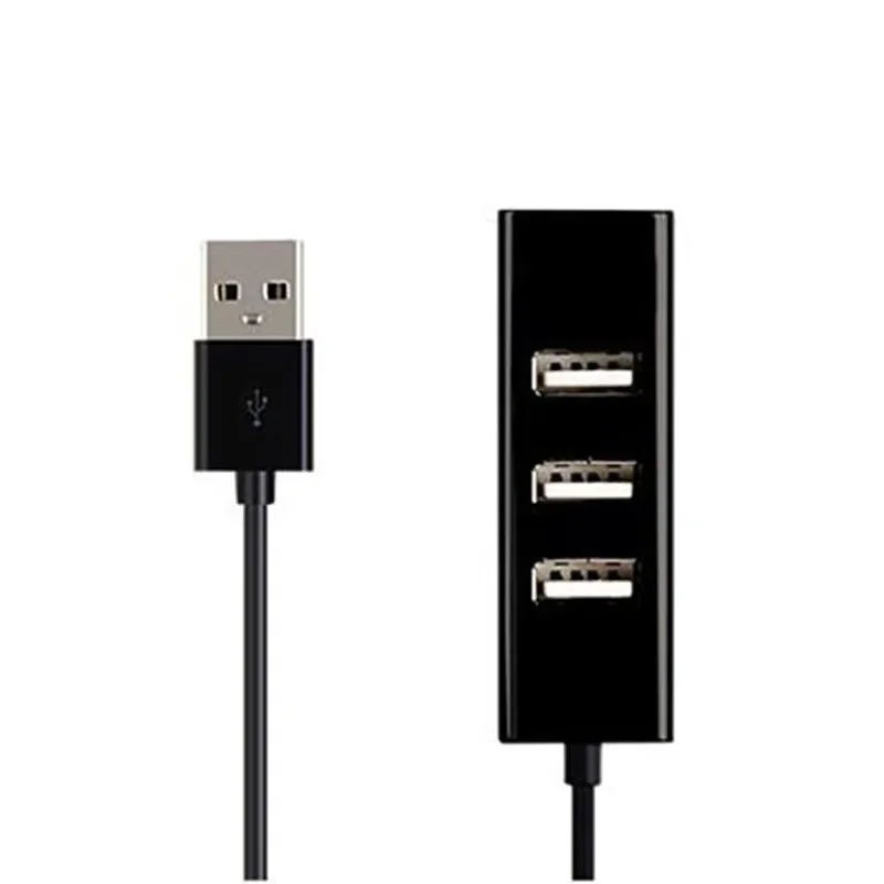 Splitter 4 Port Compact Portable High Speed USB 2.0 Data Hub -Black_voghion.com