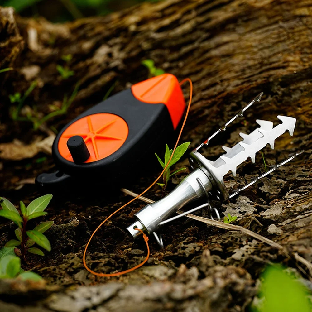 Professional Fishing Tackle Accessories Lure Bottom Snag Rescuer Stainless Steel Serrated Retrieval Tool with Line Winder