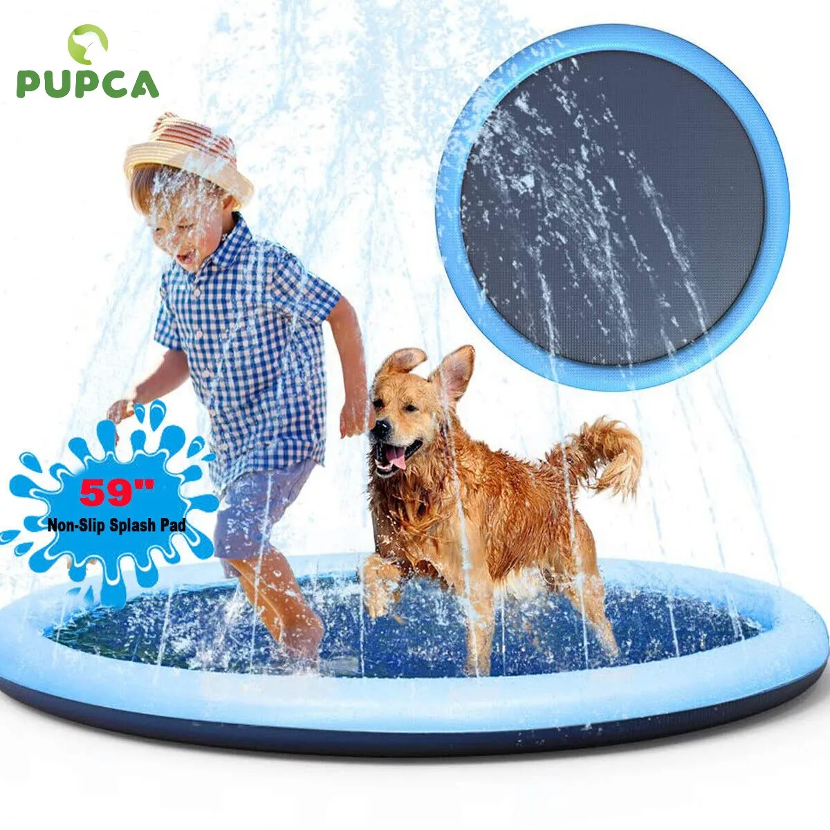 170cmSummerDogToySplashSprinklerPadPetSwimmingPoolInteractive