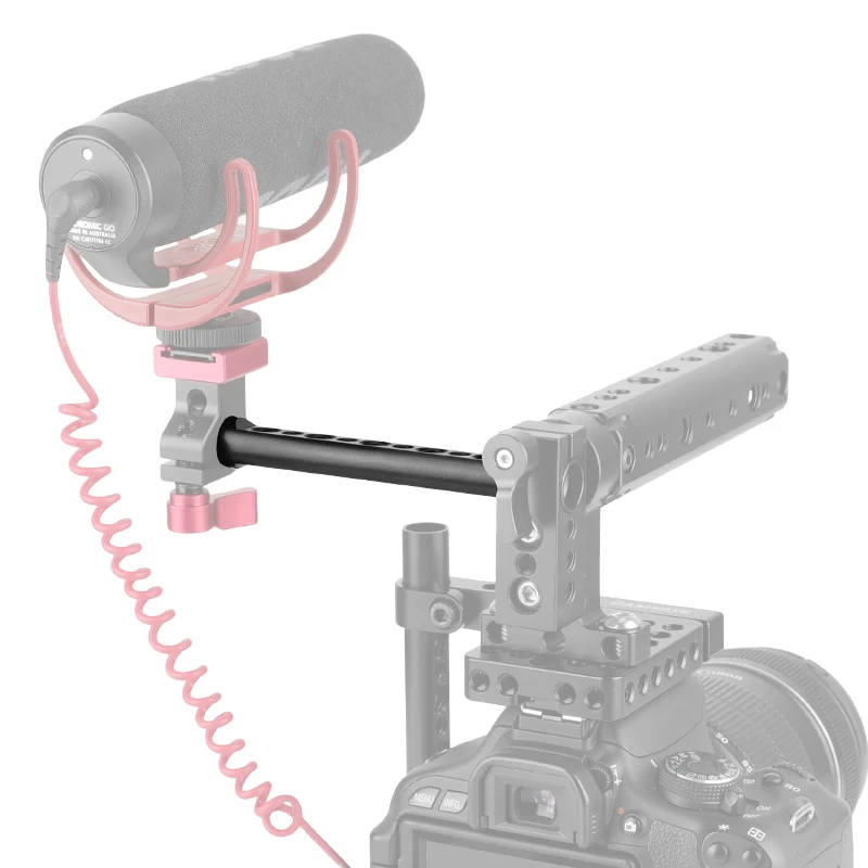 Camera Accessories Aluminum 15mm Rod Cheese Bar 4.9" 5.7" 7.7" Long with 1/4"3/8" Thread Holes