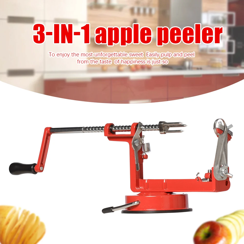 3-in-1 Apple Fruit Corer Slicer Peeler Slinky Machine Potato Cutter Kitchen  Tool