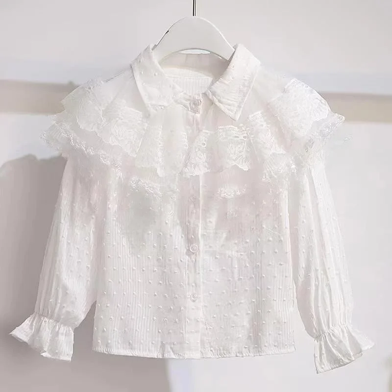 Girls Baby's Kids Blouse Coat Jacket Outwear Elegant Spring Autumn Shirts Cotton Gift Party Sunscreen Children's Clothing