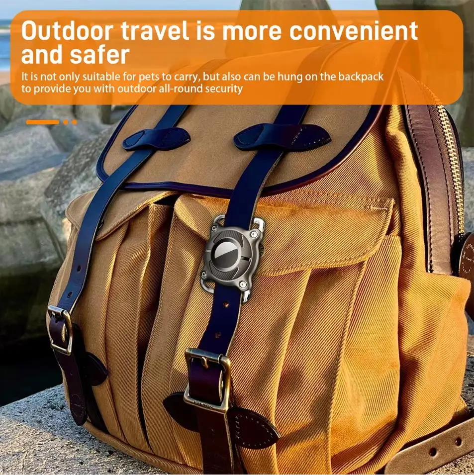 Airtag Dog Collar Holder Waterproof Airtag Case for Dog Collar with Removable Metal Loop Light Weight fit for Apple Airtags