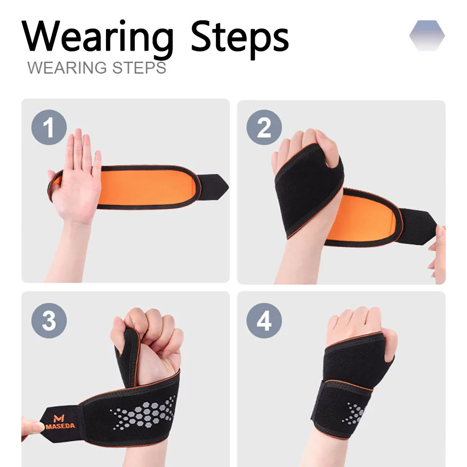 GOBYGO 1Pcs Wrist Support Nylon Tendon Sheath Wrist Guard Elastic Compression Wrap Guard Anti Sprain Badminton