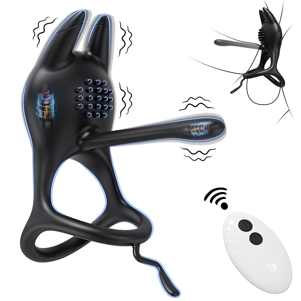 Fernbedienung Penis Ring Vibrator für Männer Ejakulation Verzögerung Penis Verlängerung Penetration Vibrator Cock Ring Sex Spielzeug für Paare 1