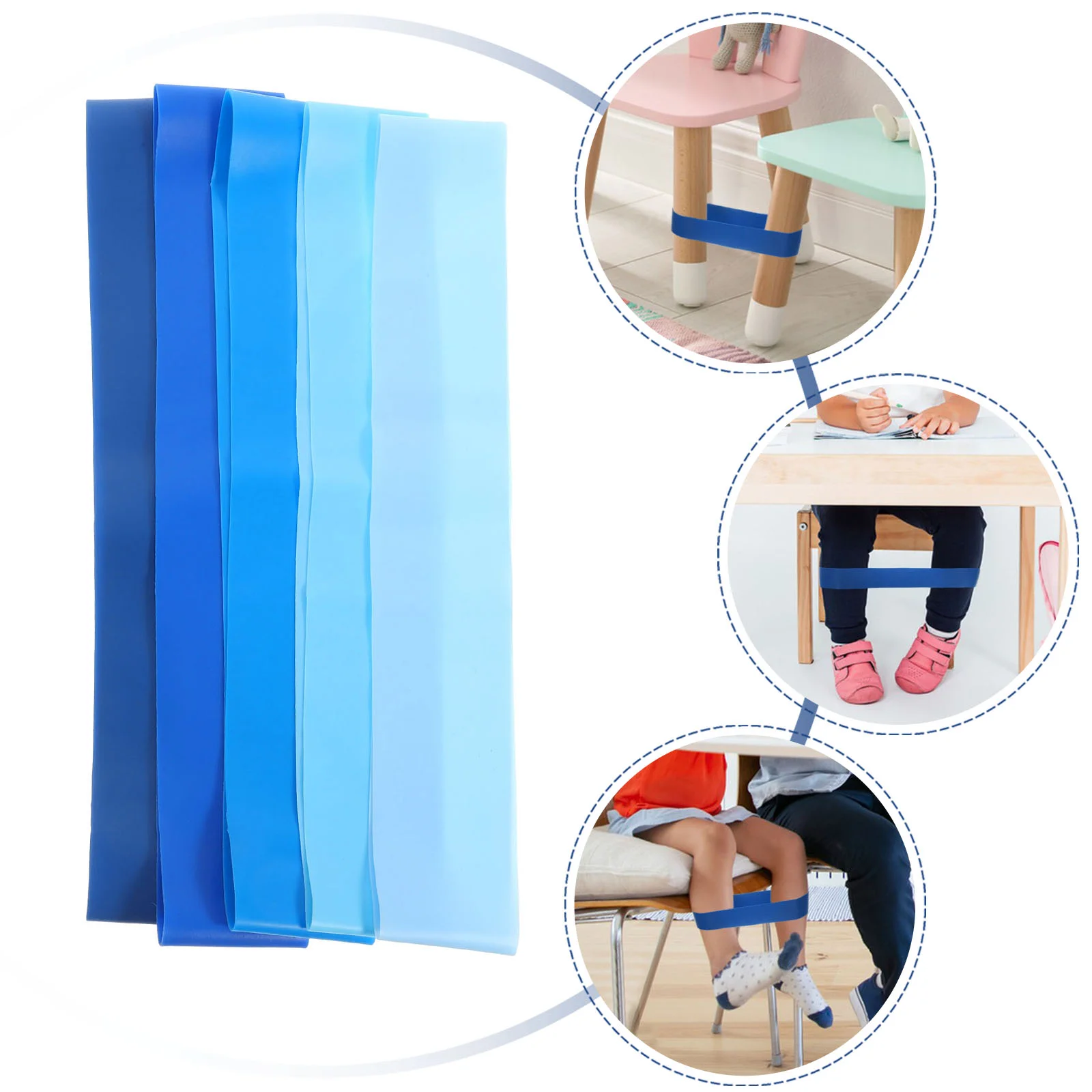 

ADHD Desk and Chair Straps Bouncy Colored Bands for Chairs Classroom Convenient