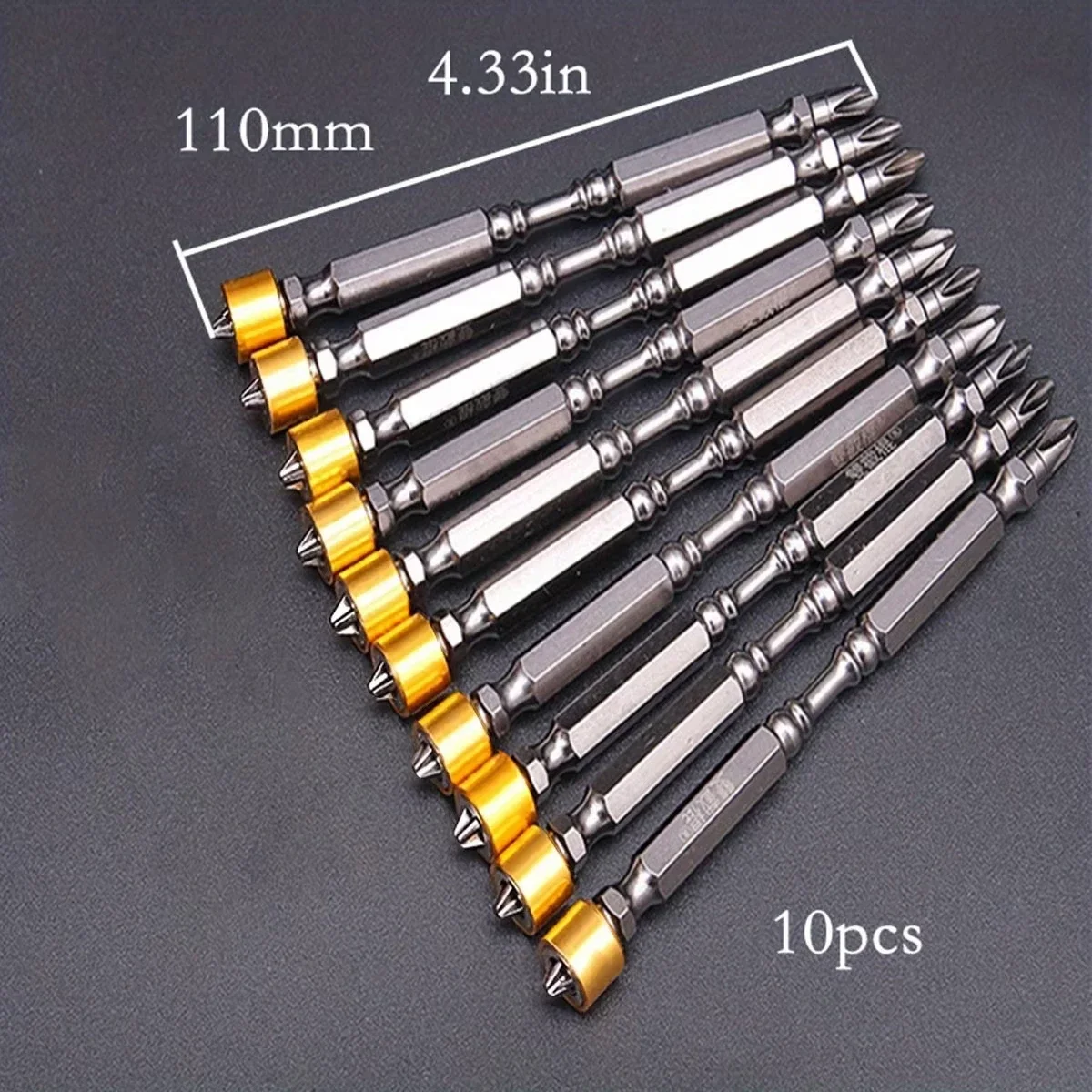 5/10 Stück PH2 magnetische Schraubendreher-Bits Kreuzschlitz 1/4 Zoll Sechskantschaft mit Magnetring für Elektroschrauber – Detail 13