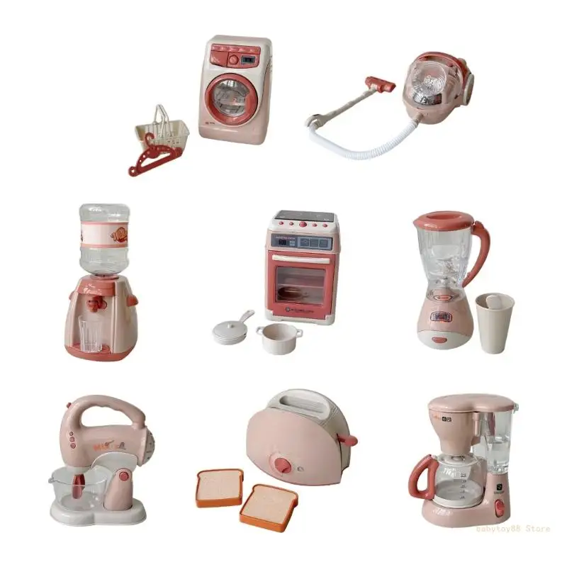 

Y4UD Realistic Kitchen Toy Kitchen Appliance Toy Children Pretend Play Toy Kids Gift