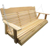 5' Natural Cedar Porch Swing,  Includes Chain & Springs 1