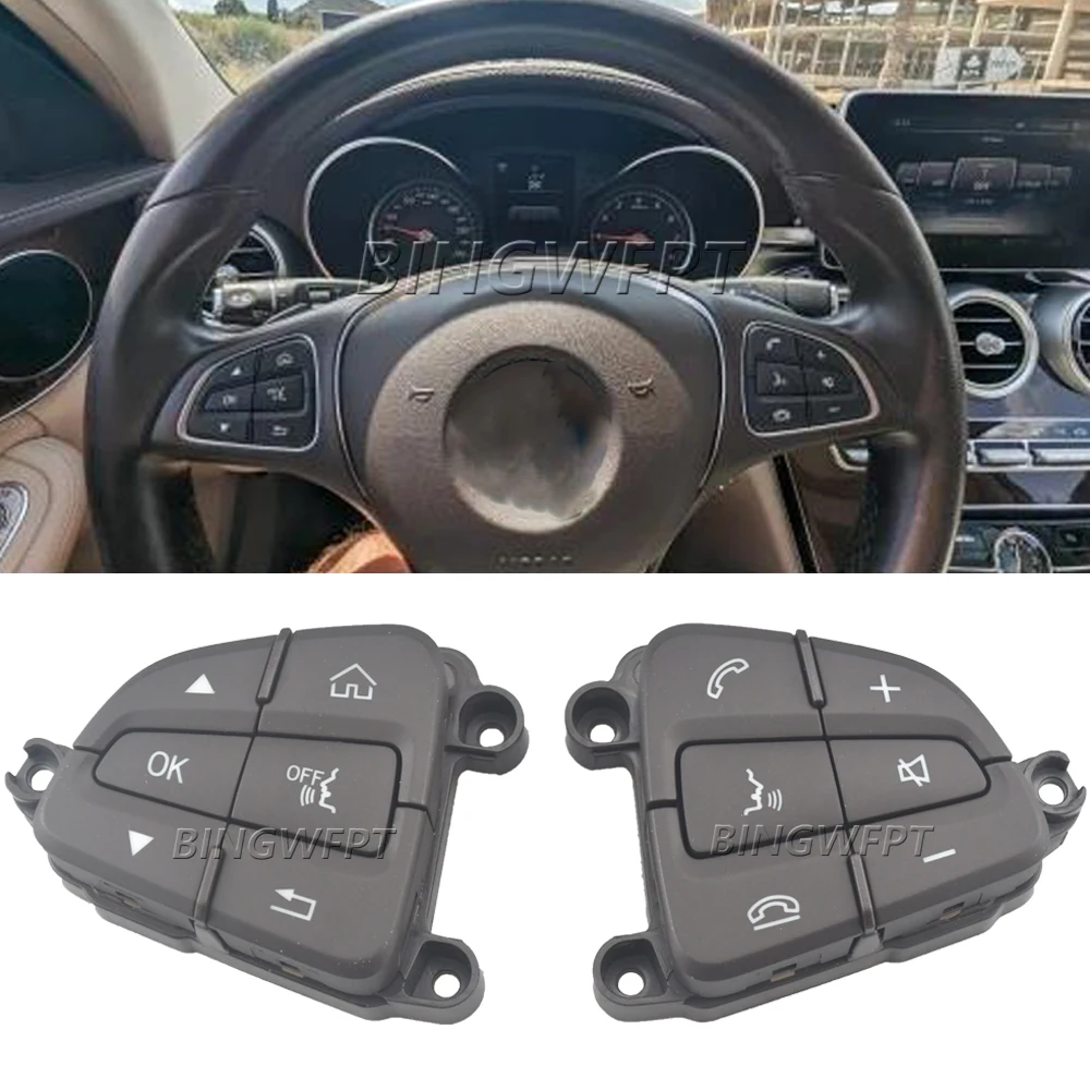 

Car Steering Wheel Switch Control Buttons Multi-function Switch For Mercedes-Benz W205 C series c300 GLC x253 A0999050300