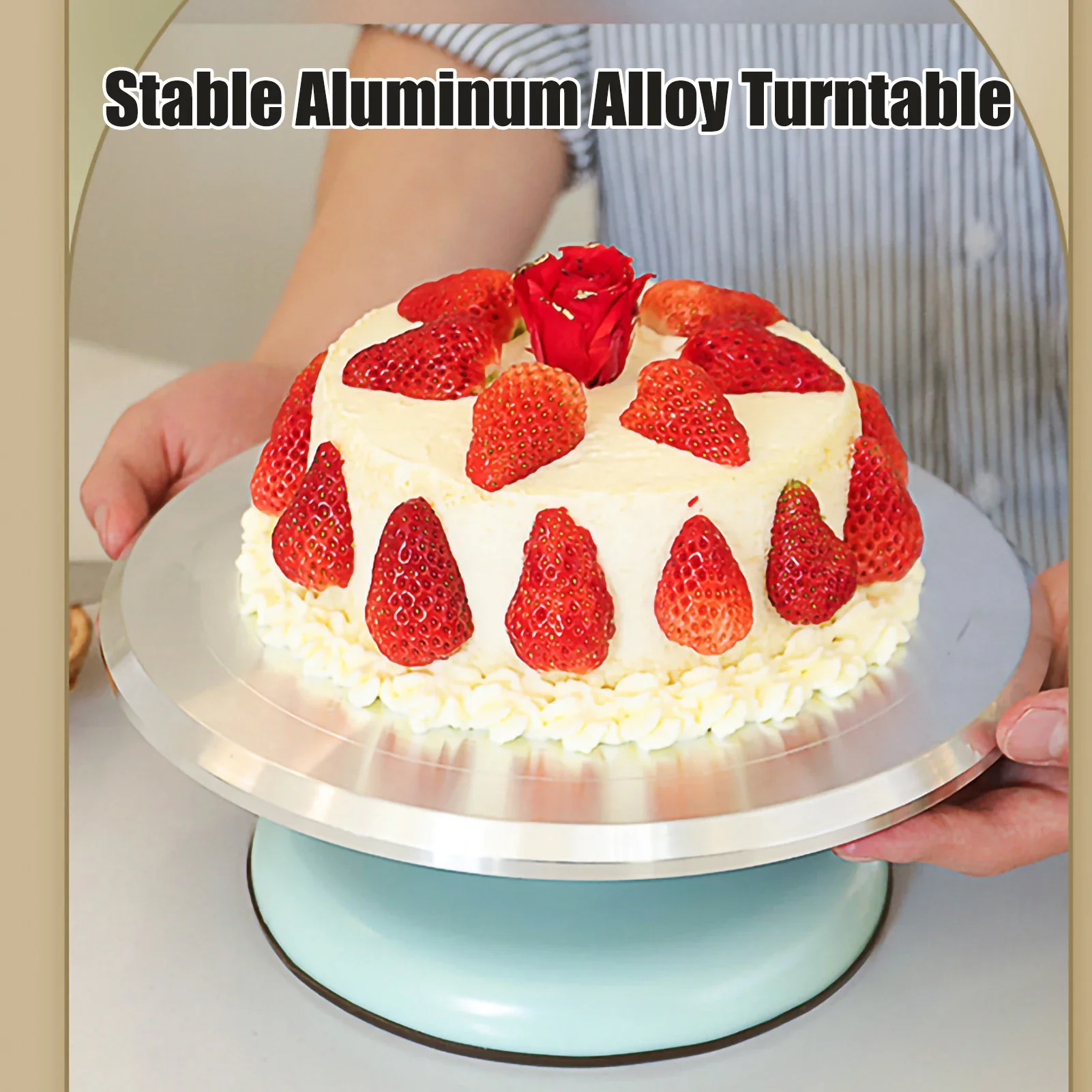 Description Picture 5 of itemCake Turntable Cake Decorating Table Household Baking Tools Decorating Turntable 10 Inch/12 Inch Aluminum Alloy