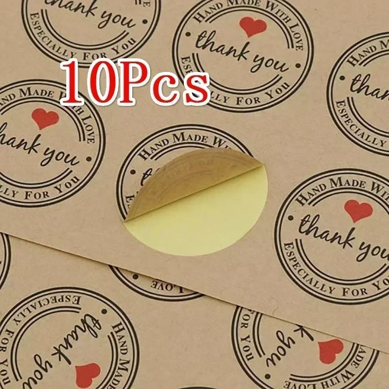 10 Pack Cake Box Sealing Label Various Shapes Handmade Diary Stickers Office Supplies For Gifts Girls Lable Stickers