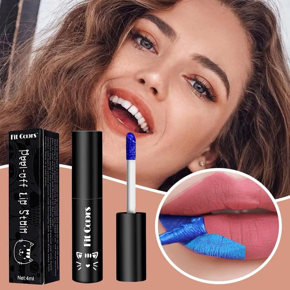 

5 Colors Tear Off Lipstick Waterproof Long Lasting Peel Lip Lip Makeup Stain Gloss Stain Reveal Lip Color Non-Stick Tattoo R6N2