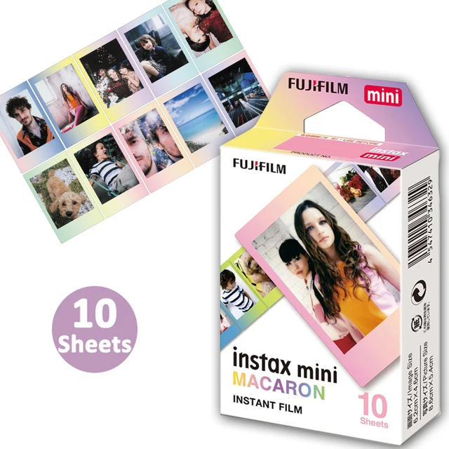 Fujifilm-papel fotográfico para cámara instantánea Instax Mini, película  con marco negro, Macaron, arcoíris, para Mini 11, 9, 8, 7s, 70, 25, 50, 90,  SP-2, 10-50 hojas - AliExpress