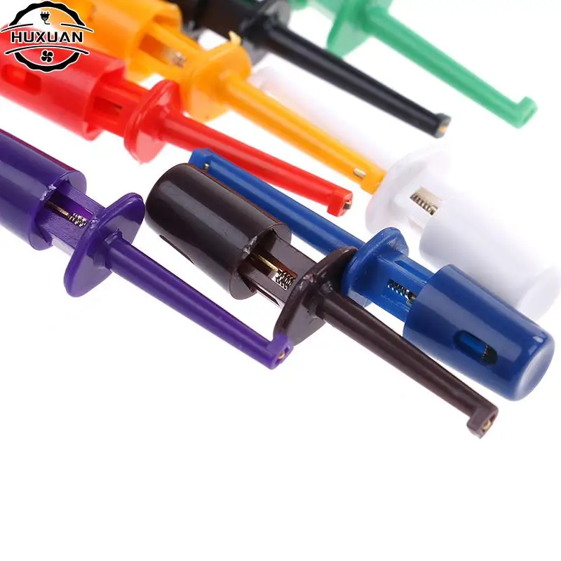 Electric Test Clamp Test Probes Test Clip Test Hooks Clips Multimeter Lead Wire Kit Test Hook Clip 5color Each2 Test Probe SMT / SMD IC D20 Cable Welding Circular Clip 10/12PCS electric test clamp,test probes,test clip,test hooks clips