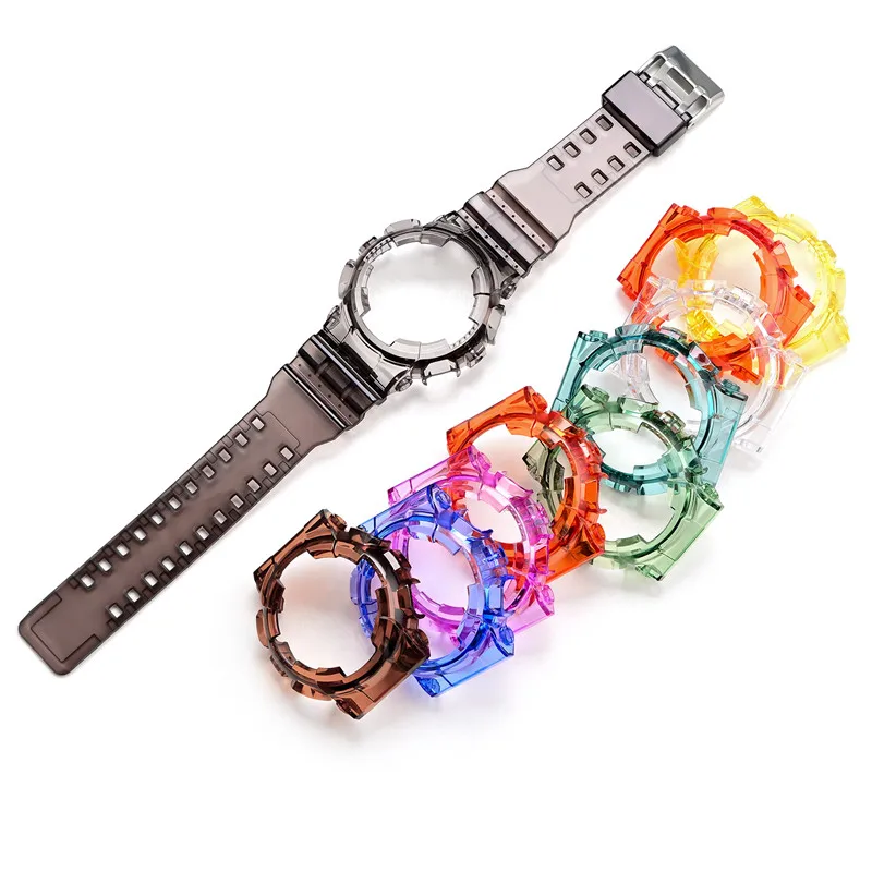 Durable TPU Resin Sport Watch Strap Case with Bezel Band Bracelet