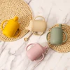 New Mother Kids Baby Silicone Cups With Lid Portable Learning Drinking ​Cup Children's Water Bottle Baby Items Free Shipping 2