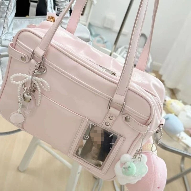 Uniform Painful Bag Single Shoulder Idol Chaser Large Capacity Student Daily Slant Cross Elegant Lady Everyday Match Hollow