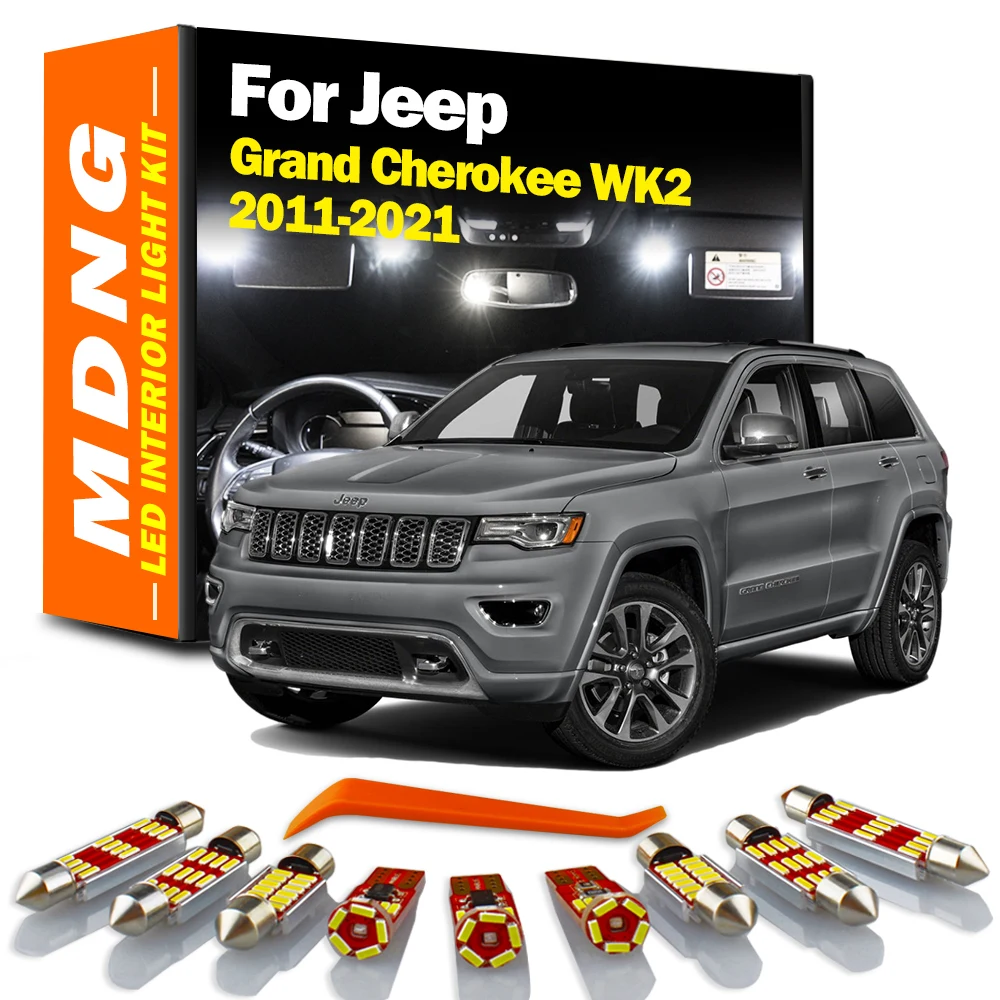 14-Piece Canbus Interior LED Light Kit For 2005-2010 Jeep Grand Cherokee WK – Cool White 6000K