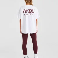 Haute qualité femmes hommes mode lettre impression sport Fitness à manches courtes T-Shirt col rond T-Shirt hauts unisexe T-Shirt vêtements 3