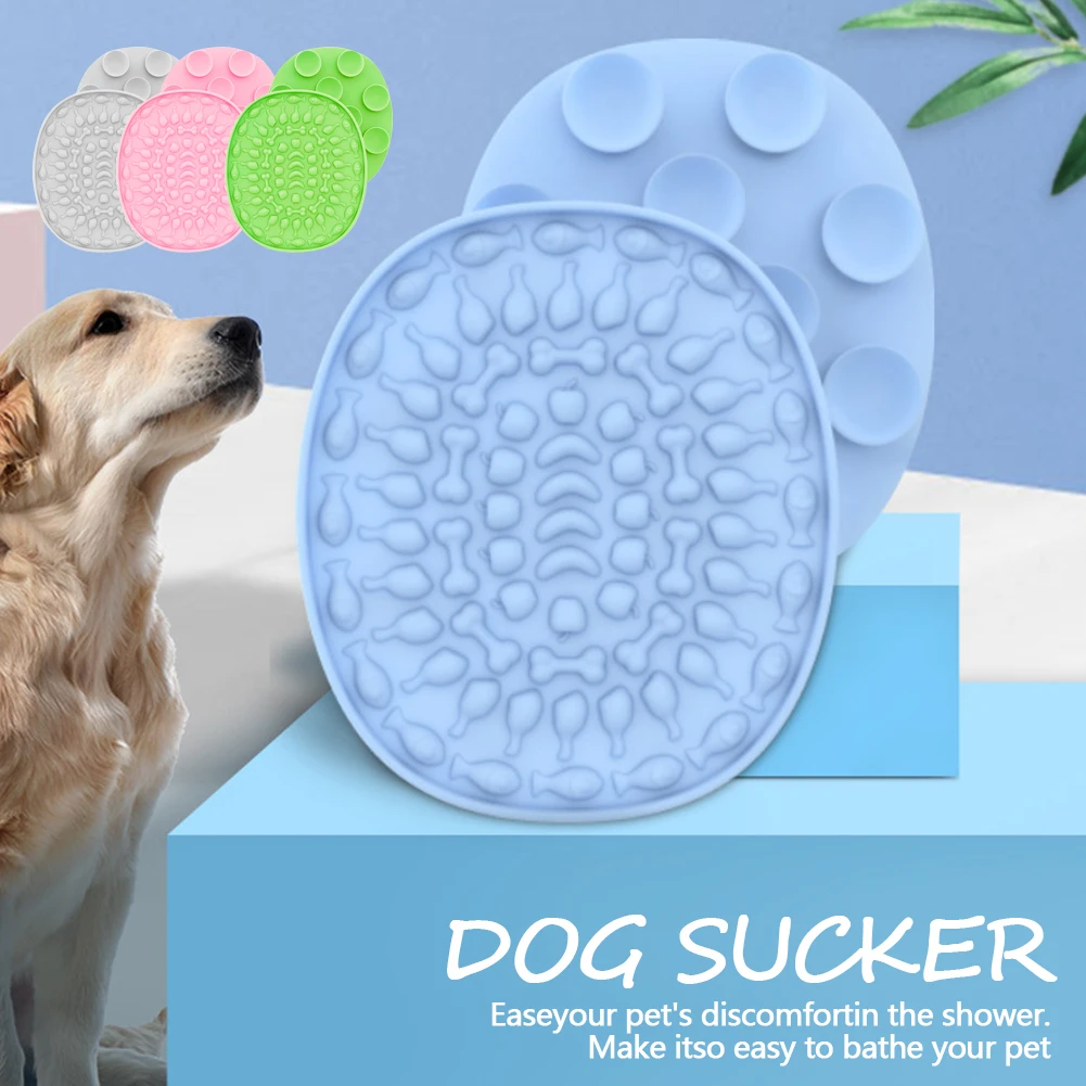 Dog Lick Mat Suction Cups Silicone Dog Feeding Lick Mat Silicone