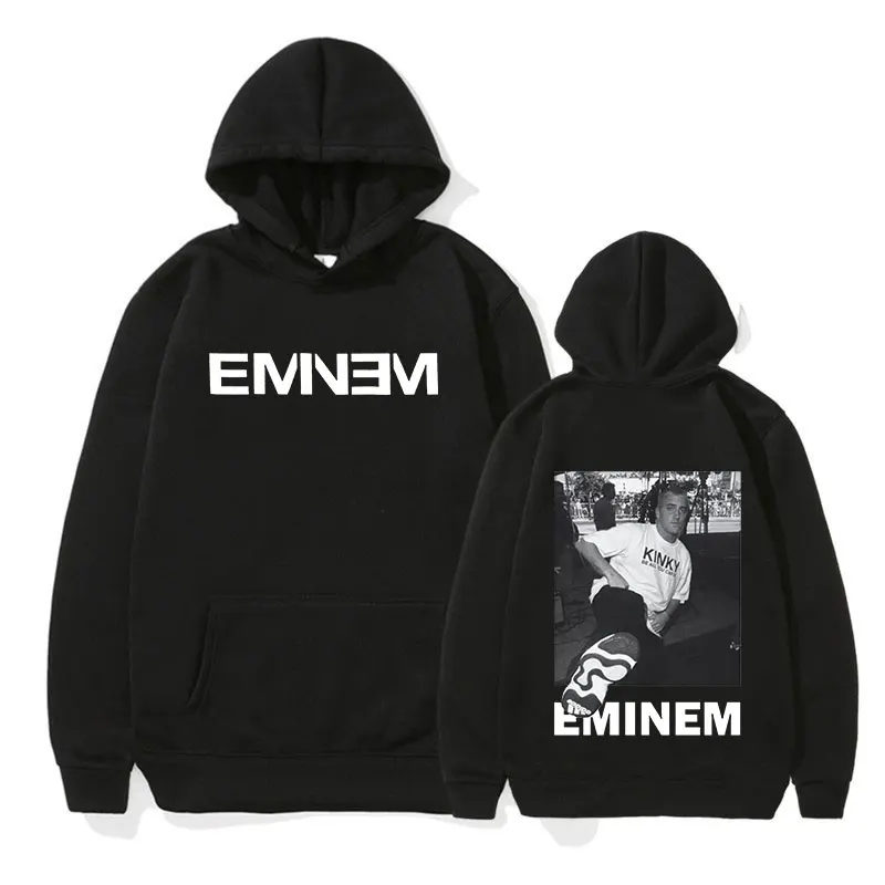 

Rapper Eminem Pullover Hoodie Men's Cool Hop Fashion Sweatshirt Unisex Casual Long Sleeve Oversized Hooded Gothic Streetwear