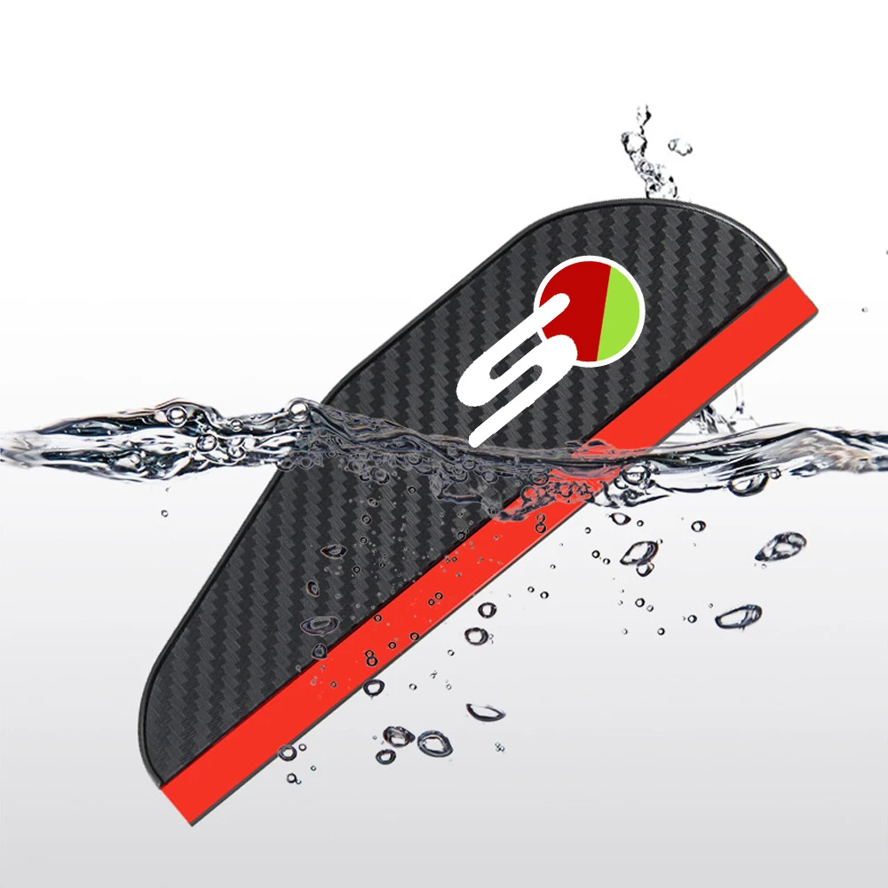 2Pcs car accessoires Awnings Shelters Rearview Mirror Rain Cover Carbon Fiber Side For jaguar FPACE EPACE XE XF Rsport SVR