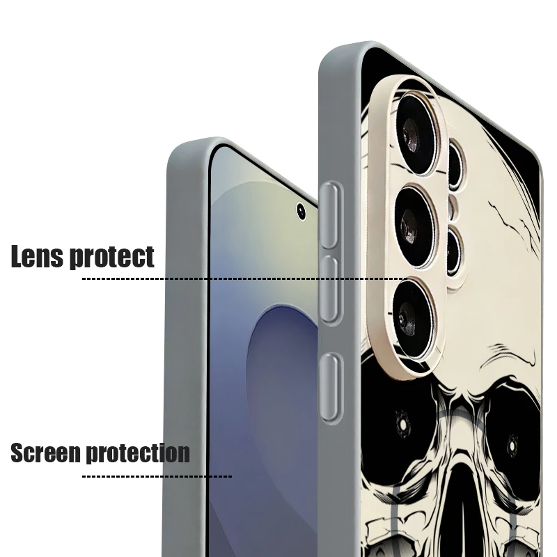 Human Skull Print Magnetic Phone Case Cover – Stylish and Durable Protection