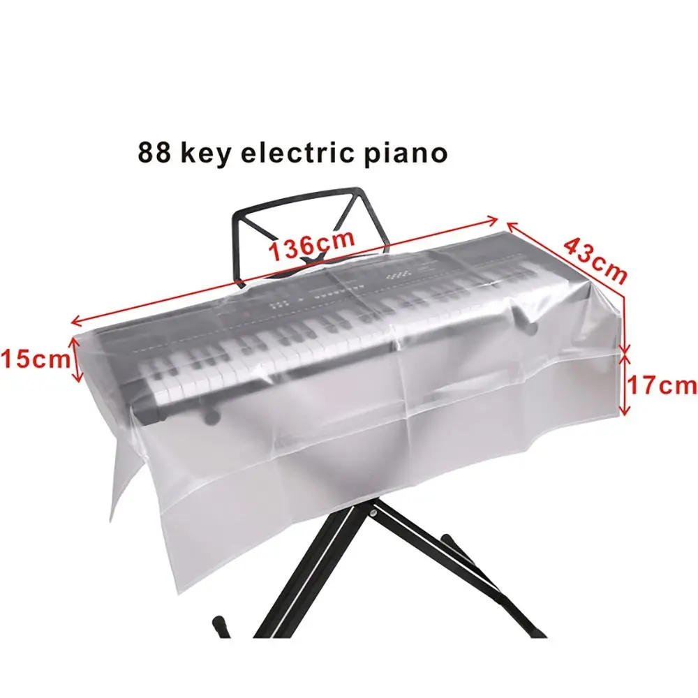 Frosted Transparent Keyboard Dust Cover Universal Waterproof Piano Dust Covers Dustproof 88Keys Keyboard Case