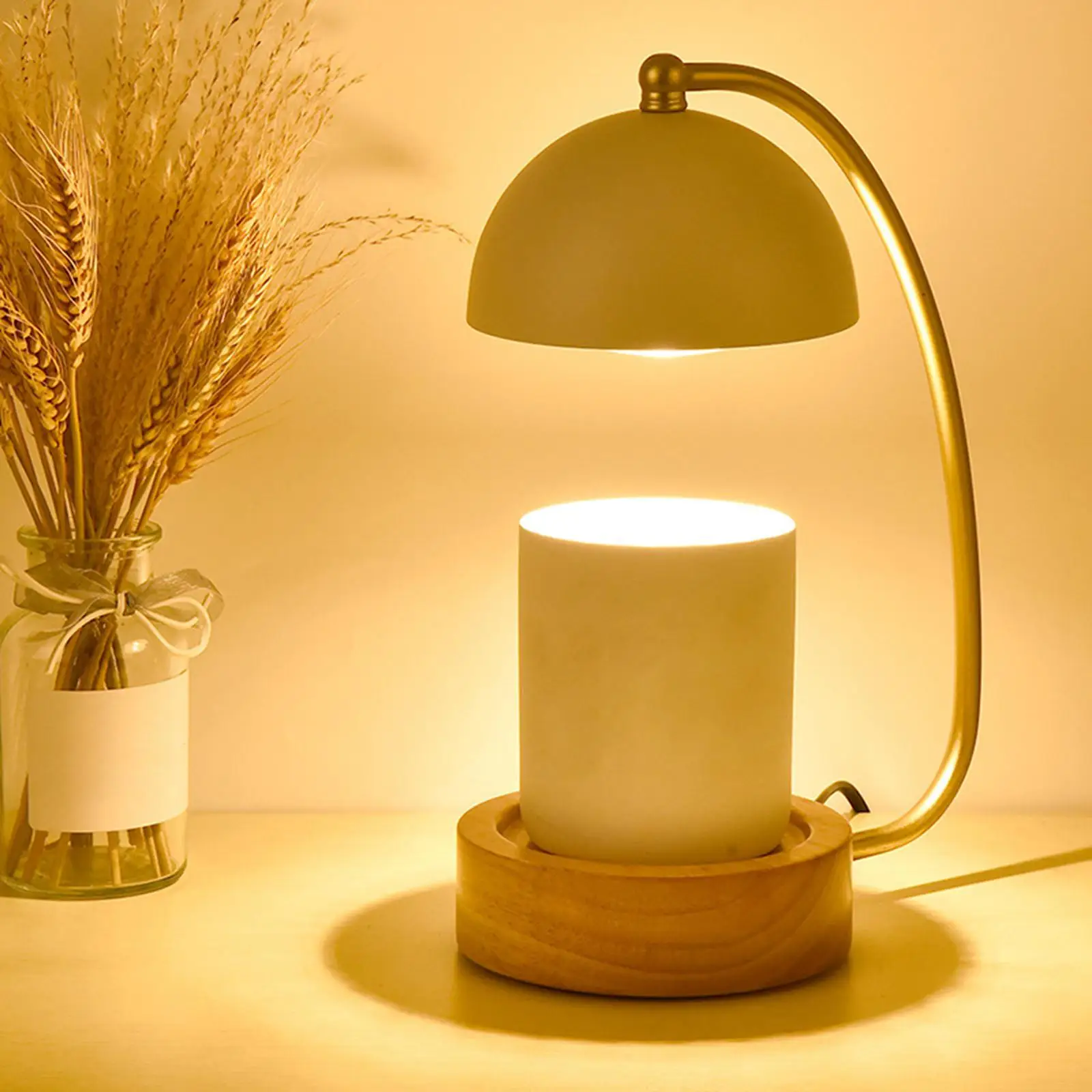 Adjustable Melting Wax Lamp Candle Warmer Candle Holder Top Down Fragrance Diffuser Electric Heater Night Light for Yoga SPA