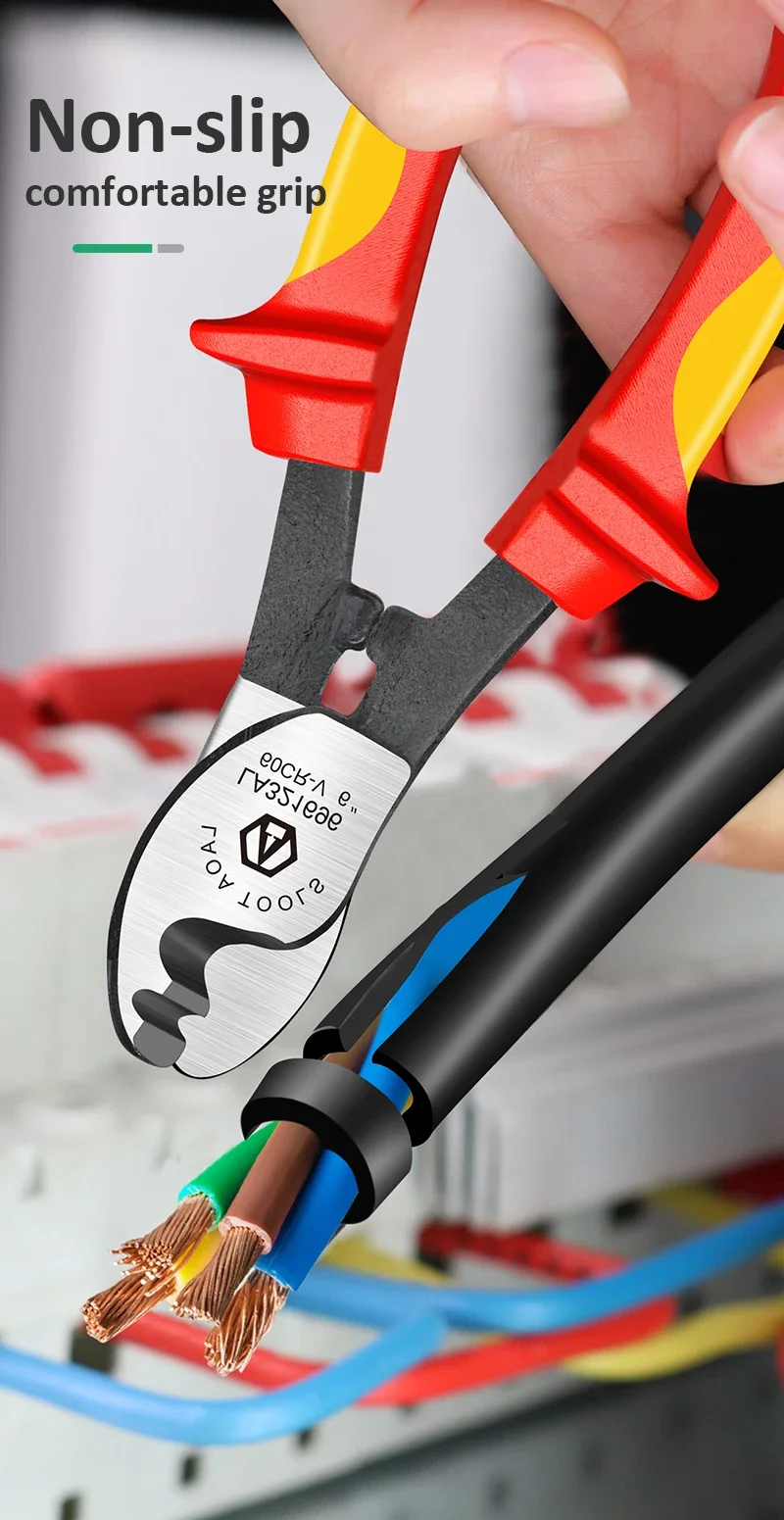 LAOA 1000V Isolierte Kabelschneidemaschine Elektriker Professionelle Zange Schlag-Abisolierzange VDE-Zange Kabelschneider – Detail 10