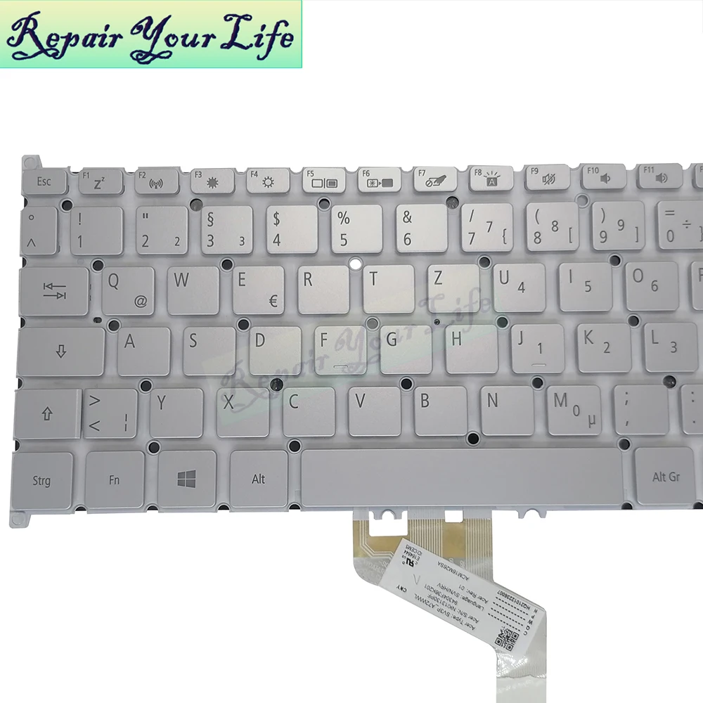 Alemão Italiano Francês Azerty Retroiluminado Teclado para Acer Swift N19c4 N19h4 Sf31441 Swift5 N17w3 Sf51451 Sf514-52 51t Sf514-52t - Imagem 5