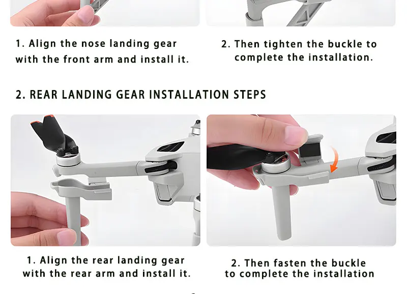Description Picture 4 of itemLanding Gear for Mini 4 Pro Leg, Leg Protector Extended Height Kit Landing Gear Drone Accessories for DJI Mini 4 Pro