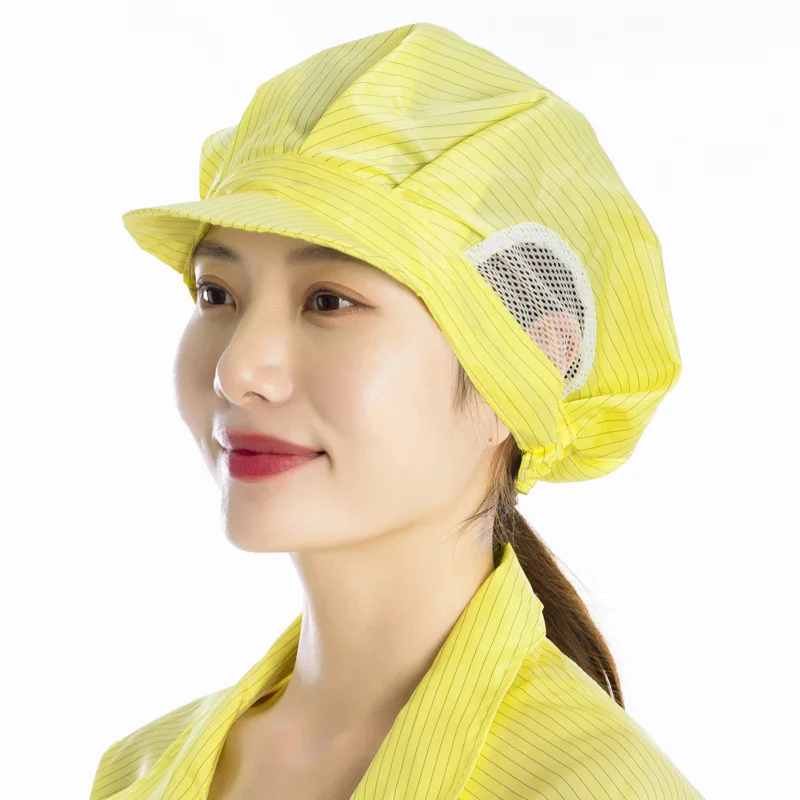 Anti-static Hat Open Mesh Breathable Dustproof and Dust-free Cap Workshop Electronics Factory Dust-proof Work Cap