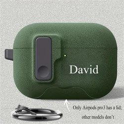 Customized UV Printed Name AirPods Protective Case - Anti - Lost Cover - Airpods 4 (Green)