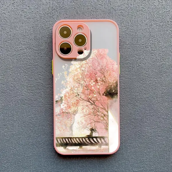 Pink Peach Blossom Floral Phone Case - Elegant Flower Back Cover