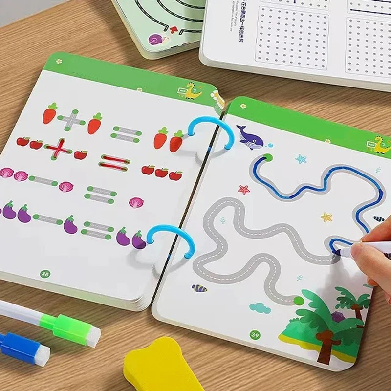 수학 훈련 조기 교육 책, 펜 컨트롤, 어린이 그림, 두뇌 발달