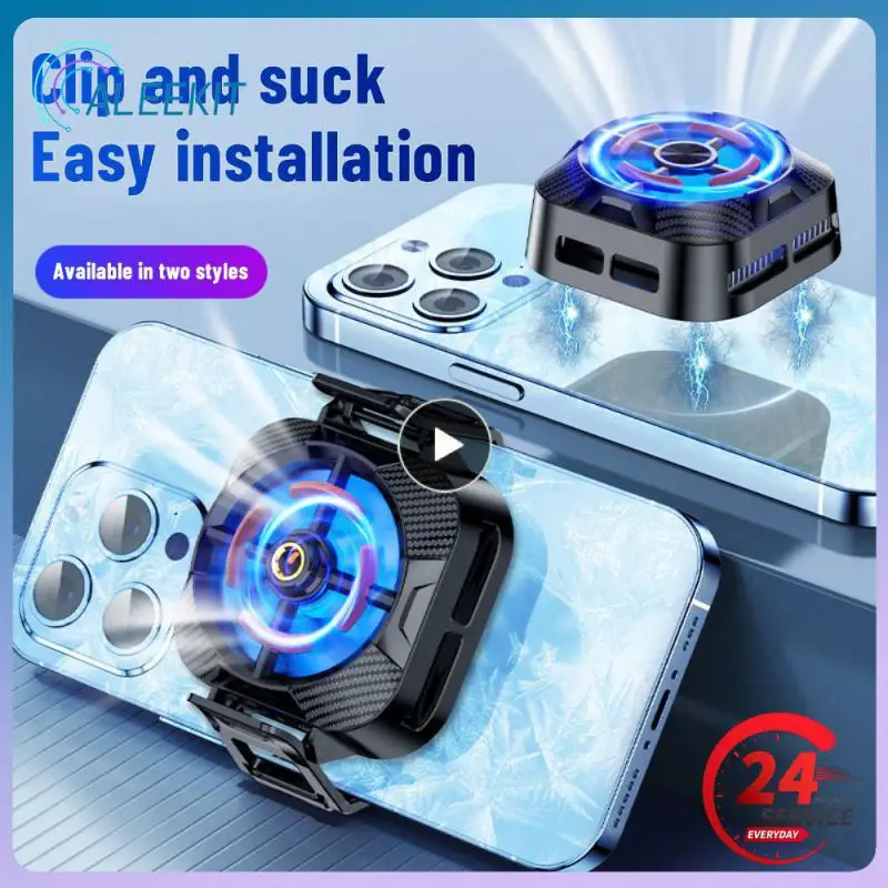 Magnetic Air Cooler For Cell Phone Radiator Mini Cooling Fan Coler With Back Clip For 13 14 Android Processor Cooler