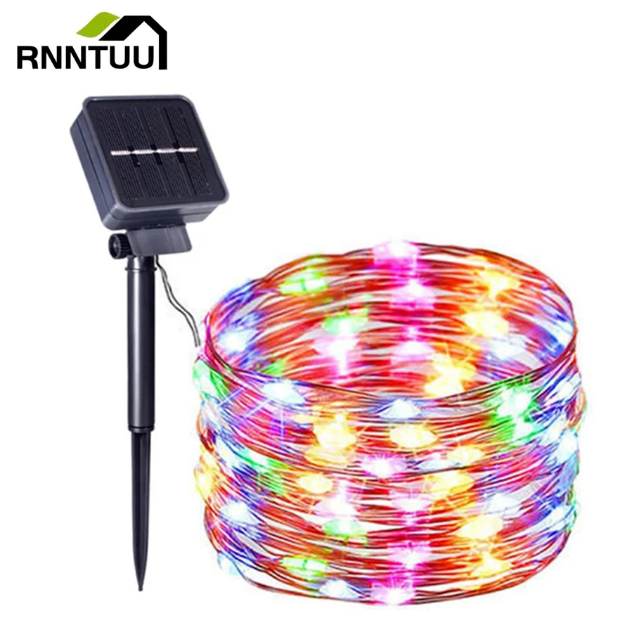 Solar String Fairy Lights Waterproof Outdoor LED Solar Power Lamp Christmas for Garden Decoration Lampe Solaire Exterieur Light 1pcs high power led chip lampe perle cob 10w 20w 30w 50w 100w wavelength 730nm 850nm 940nm spotlight lamp light beads diode