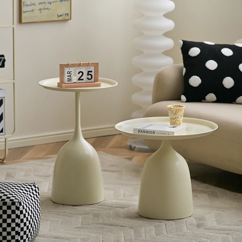 

Black Metal Coffee Table Simple Modern Unique Regale Minimalist Side Table Luxury Round Stolik Kawowy Living Room Accessories