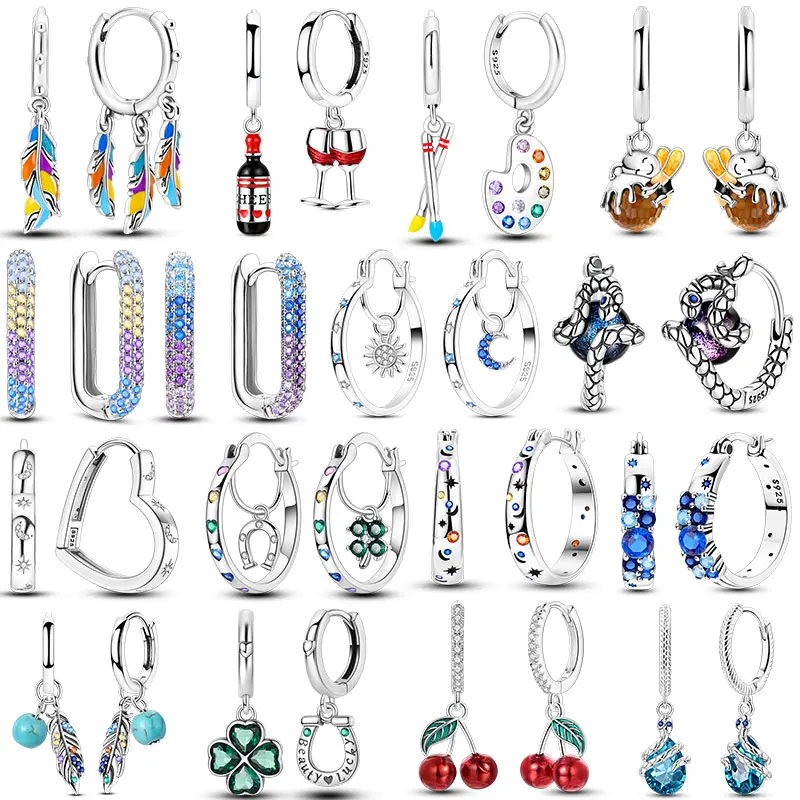 2310831-72de07.jpg S5dd60593582d4dbf8ed4ebe53c313177y New Earrings 100% Genuine 925 Sterling Silver Women Hoop Earring Women's Wedding Engagement Girlfriend Wife Birthday Gift Mallzona