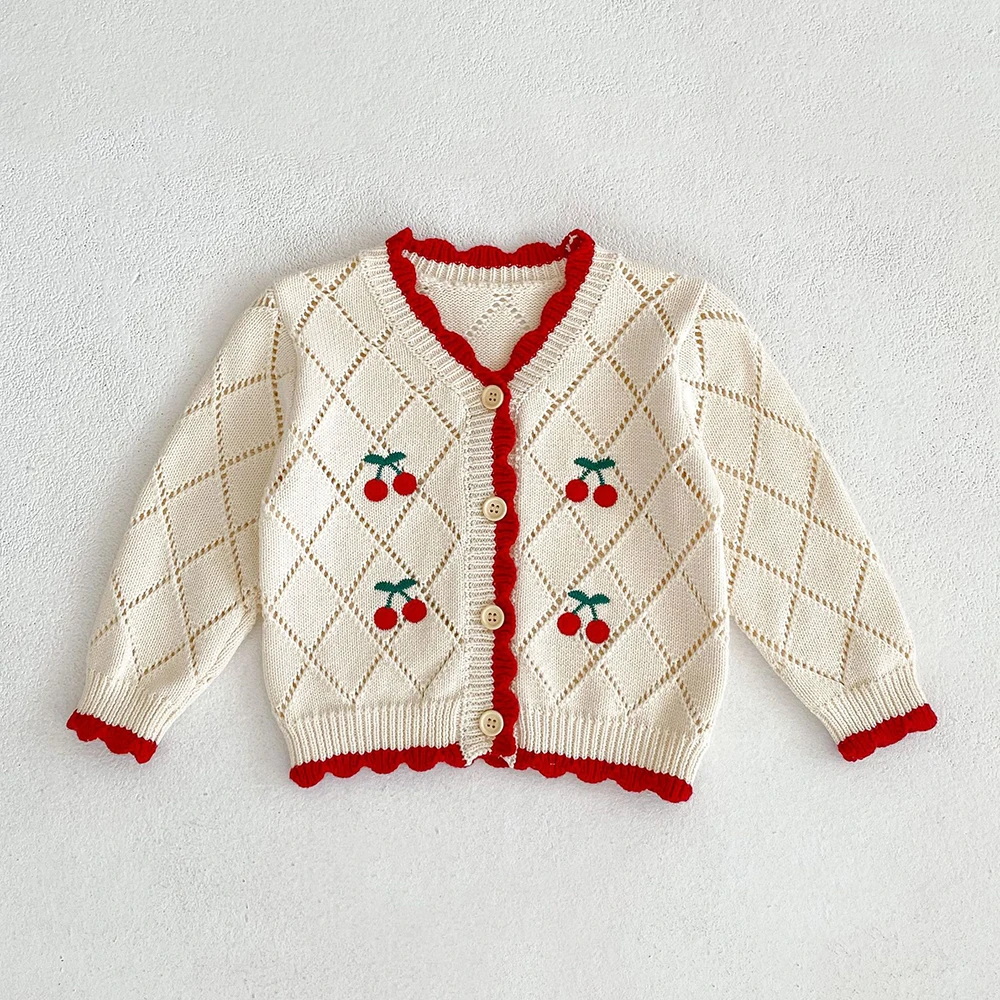 0-3T Newborn Kid Baby Girl Sweater Cardigan Autumn Winter Clothes Long Sleeve Knit Coat Top Outwear Princess Knitwear Outfit